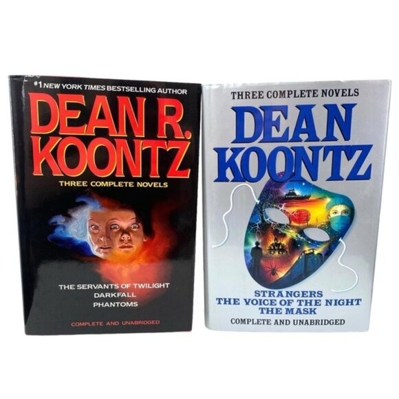 Dean Koontz Two Vintage Multi Novel Hardcover Books - Picture 1 of 9